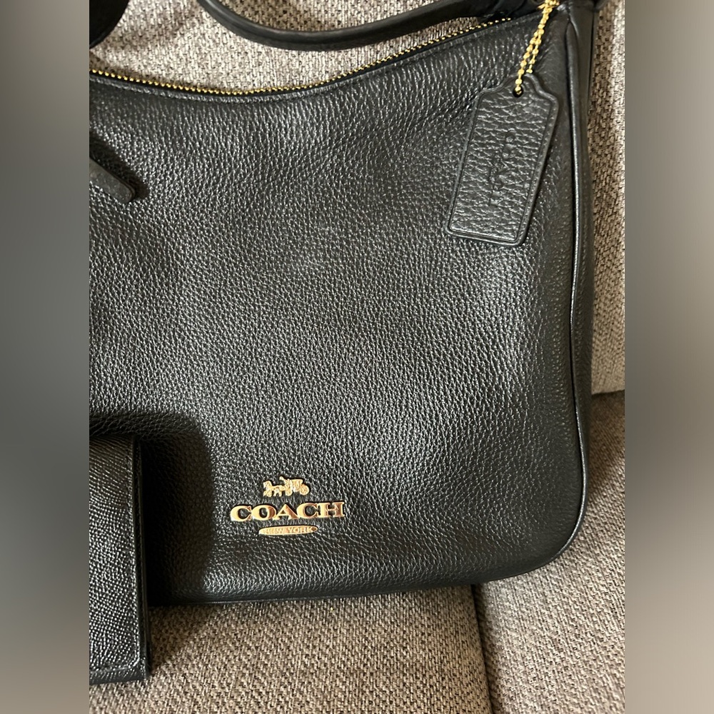 Coach black purse and wallet